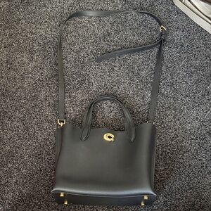 Coach Black willow tote  with Gold Accents